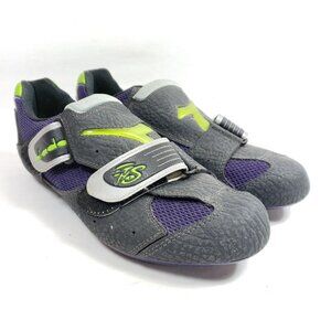 Diadora Cyclist Shoes Men's Size 6.5 Black Purple Mesh with Cleats